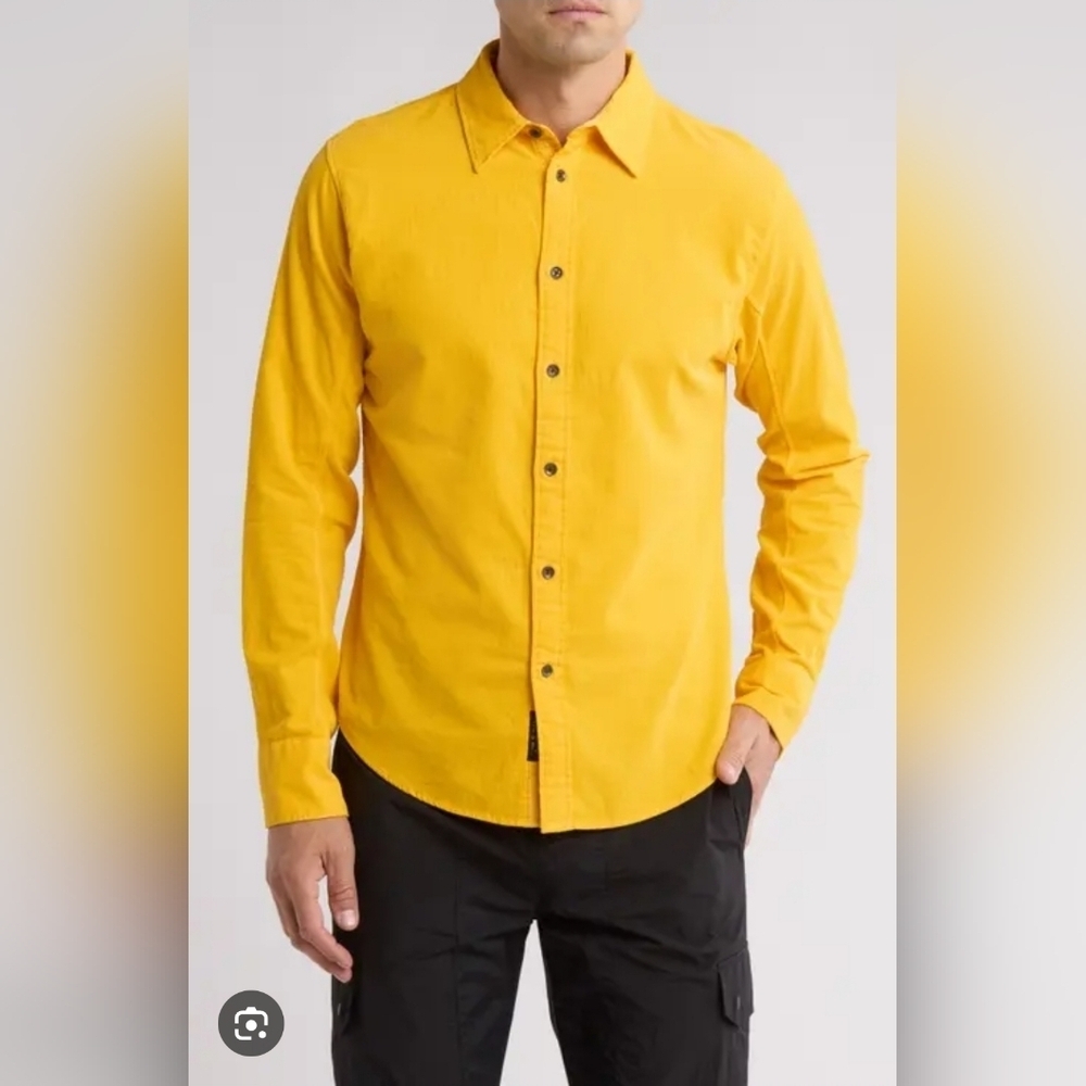 Rag & Bone Fit 2 Cotton Corduroy Button-Up Shirt Sz L